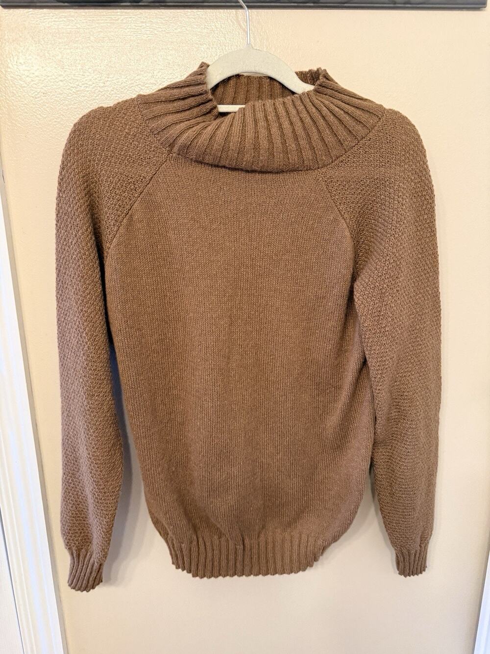 SHEIN Womens Medium Brown Knit Turtleneck Sweater Long Sleeve Pullover